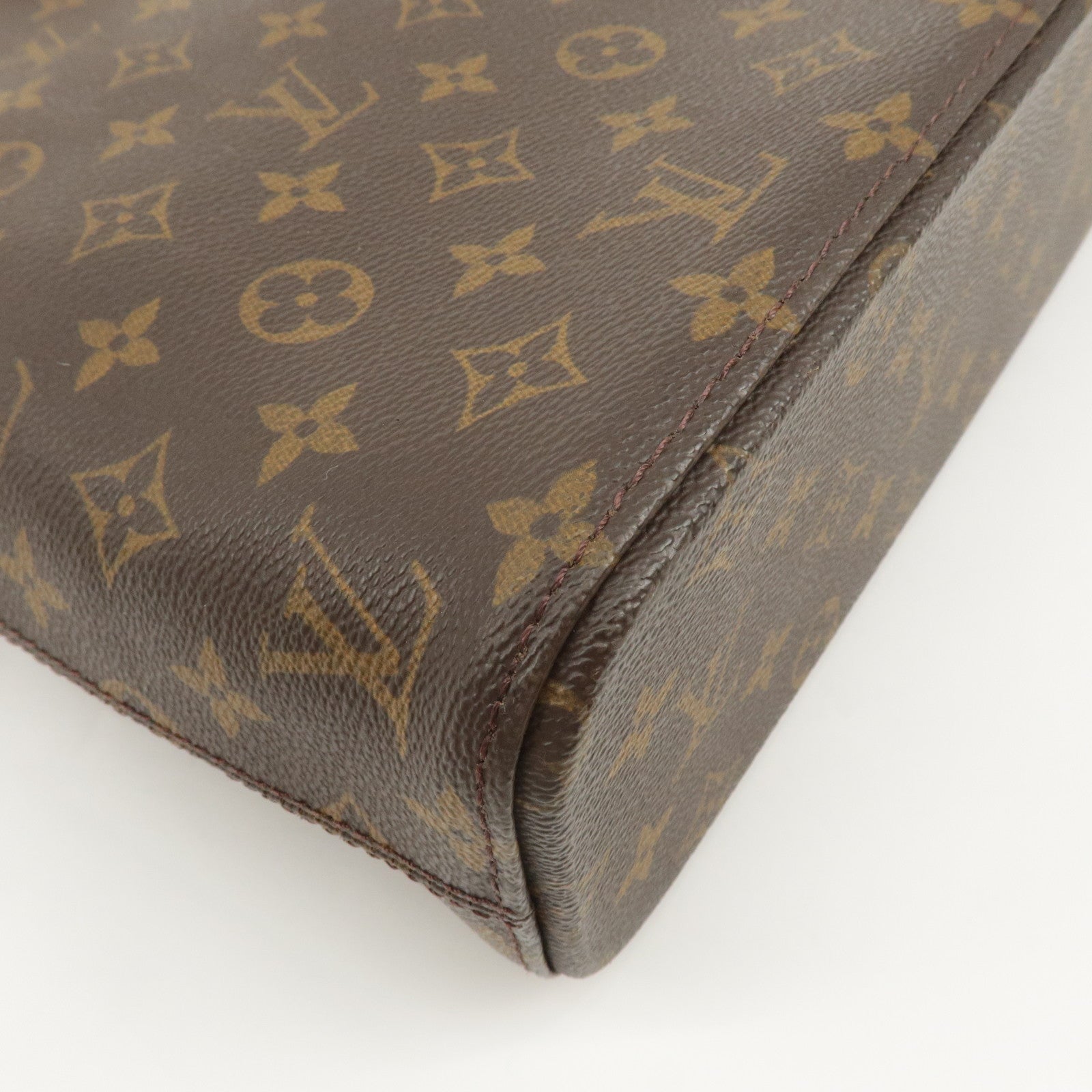 Louis Vuitton Monogram Luco Tote Bag Hand Bag Brown M51155 Used