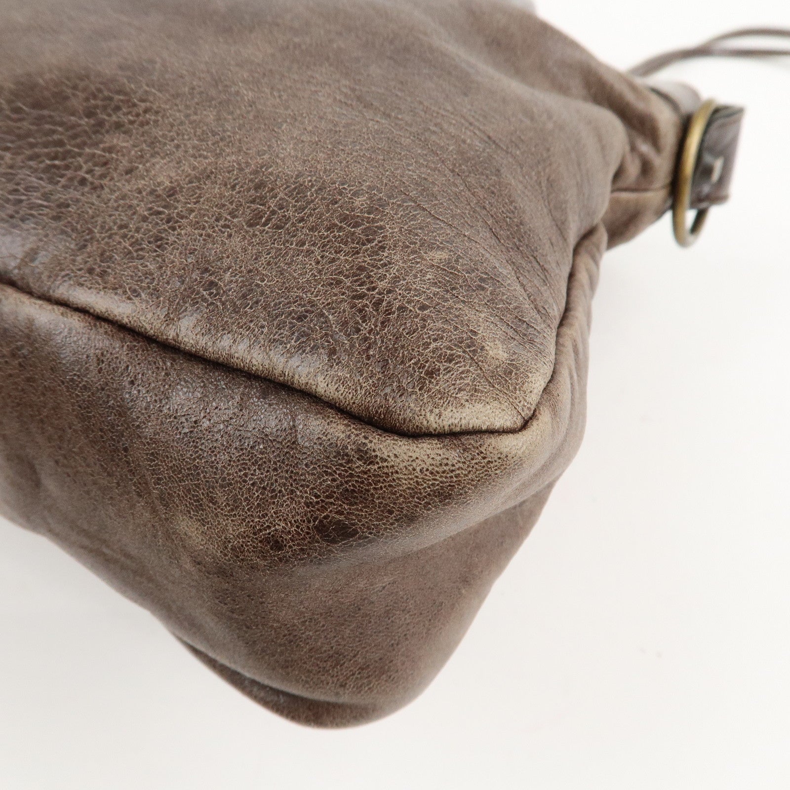 BALENCIAGA The First Leather 2Way Bag Hand Bag Brown 103208 Used