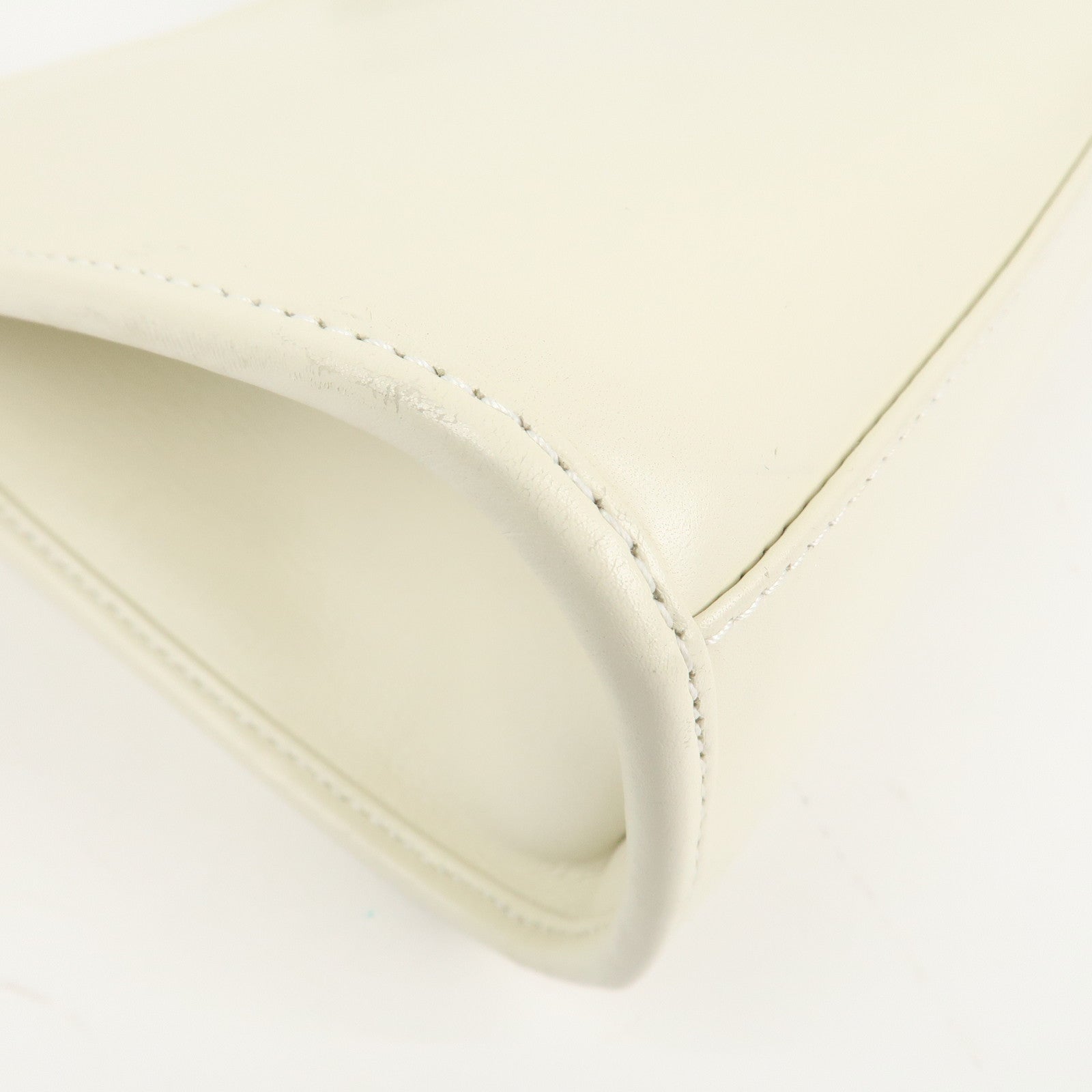 GUCCI Jackie Leather Shoulder Bag Hand Bag White 1721 Used