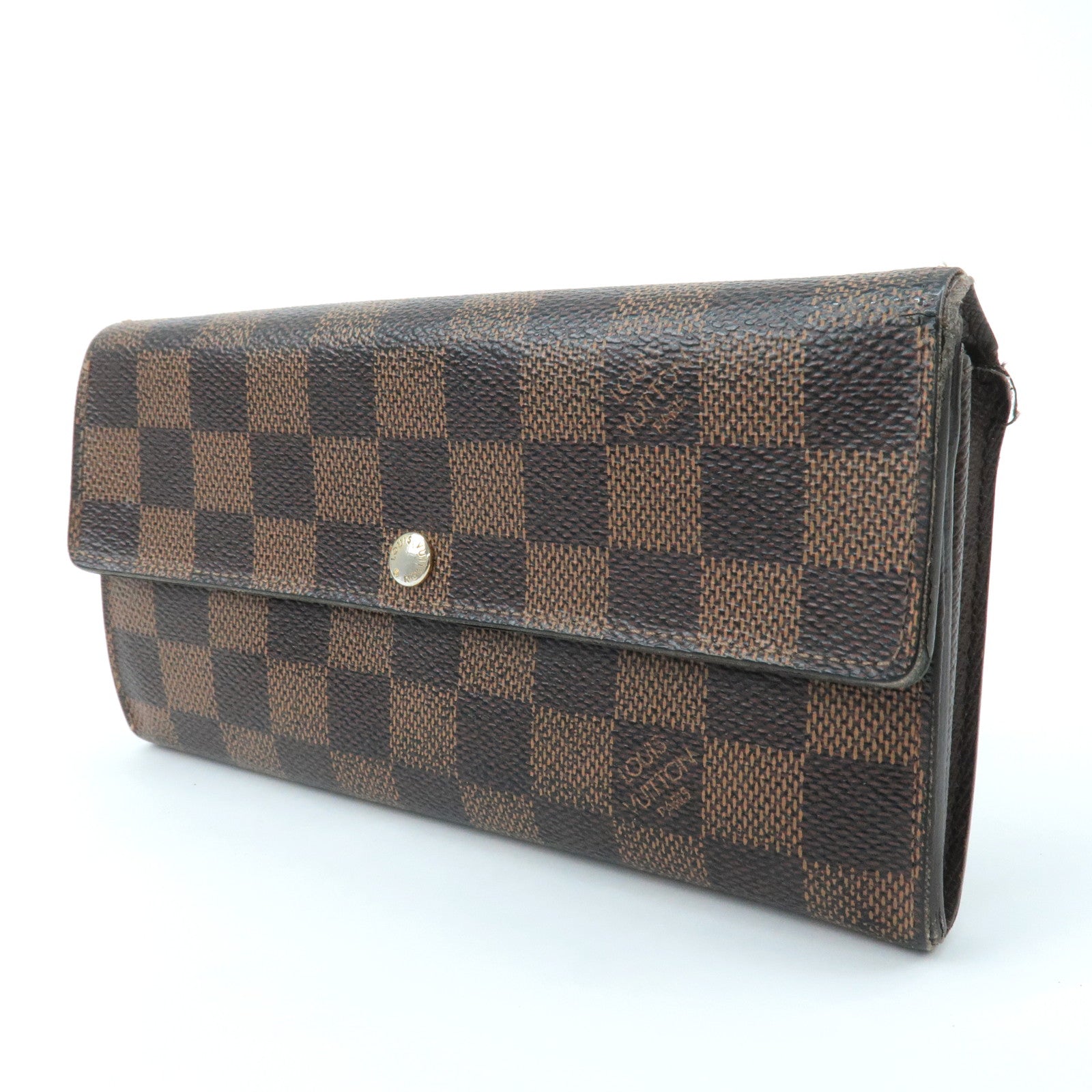 Louis Vuitton Damier Set of 2 Long Wallet N61734 Used