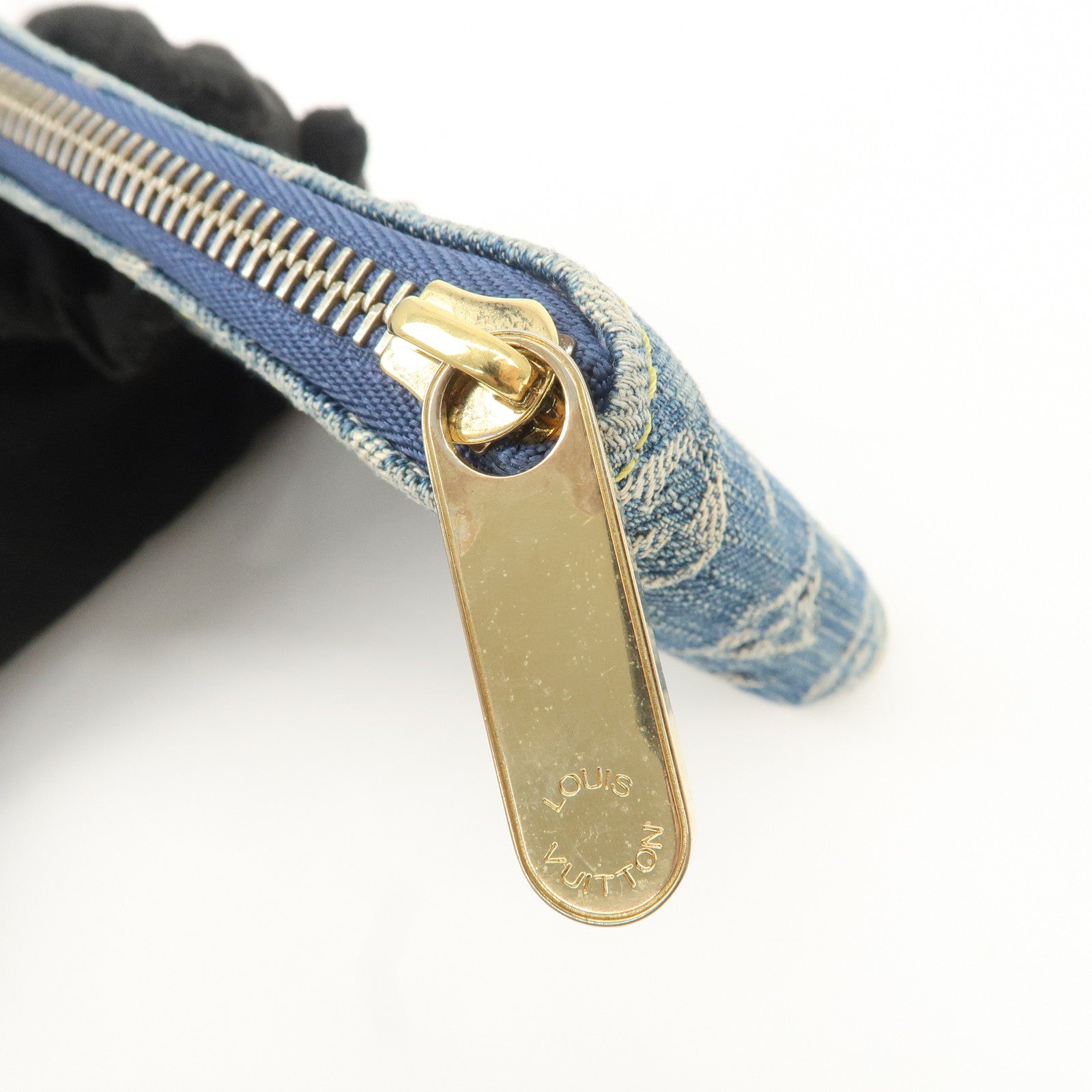 Louis Vuitton Monogram Denim Mini Zippy Wallet M95342 Blue Used
