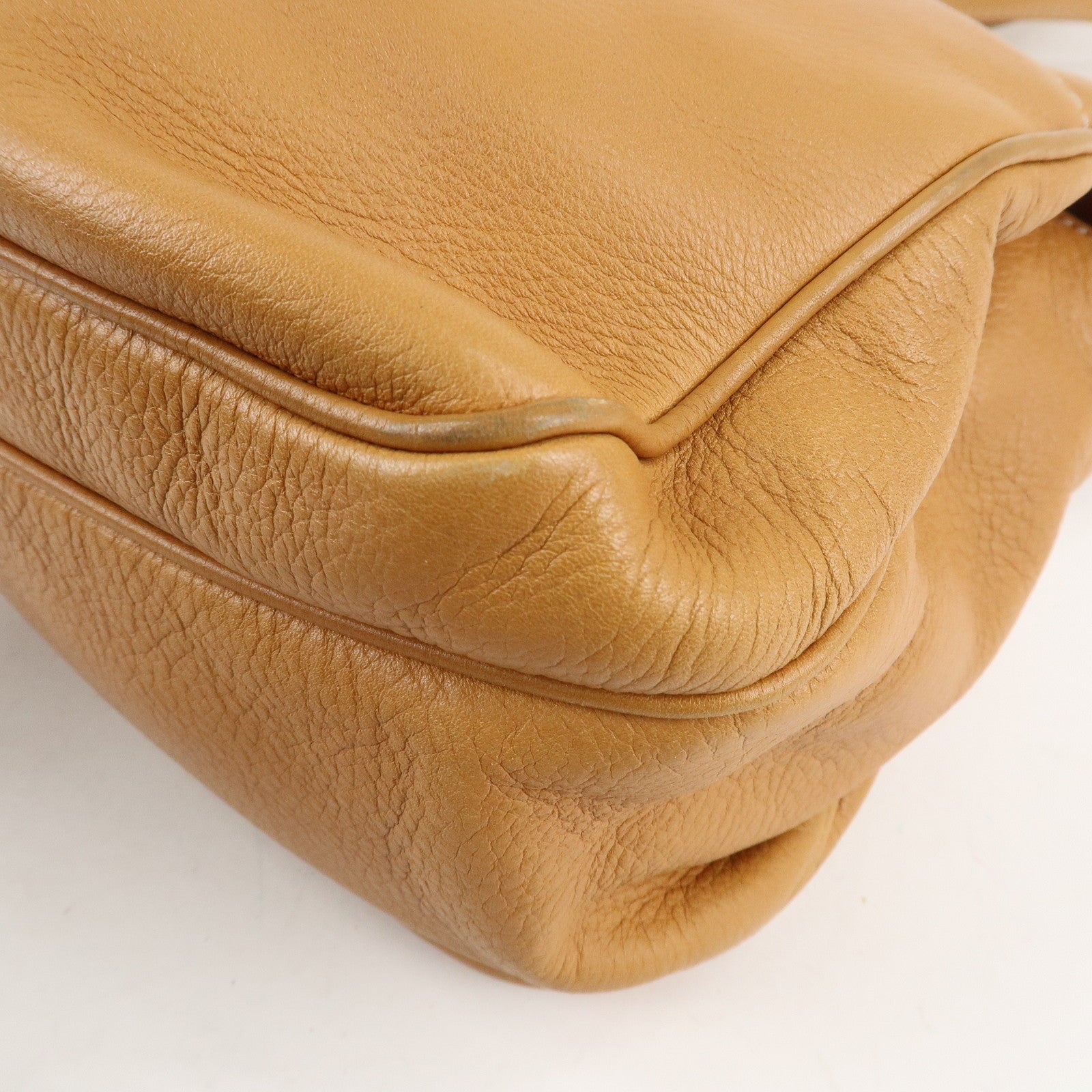LOEWE Anagram Leather Shoulder Bag Crossbody Bag Brown Used