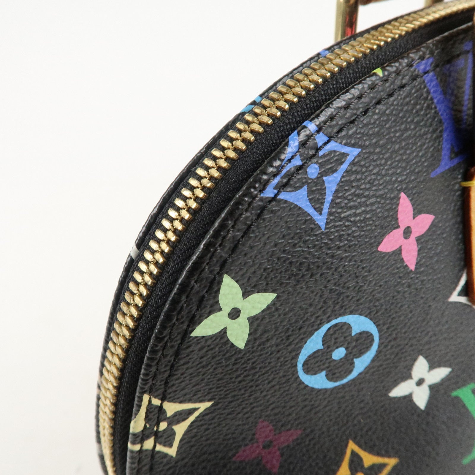 Louis Vuitton Monogram Multicolor Alma Hand Bag Noir M92646 Used