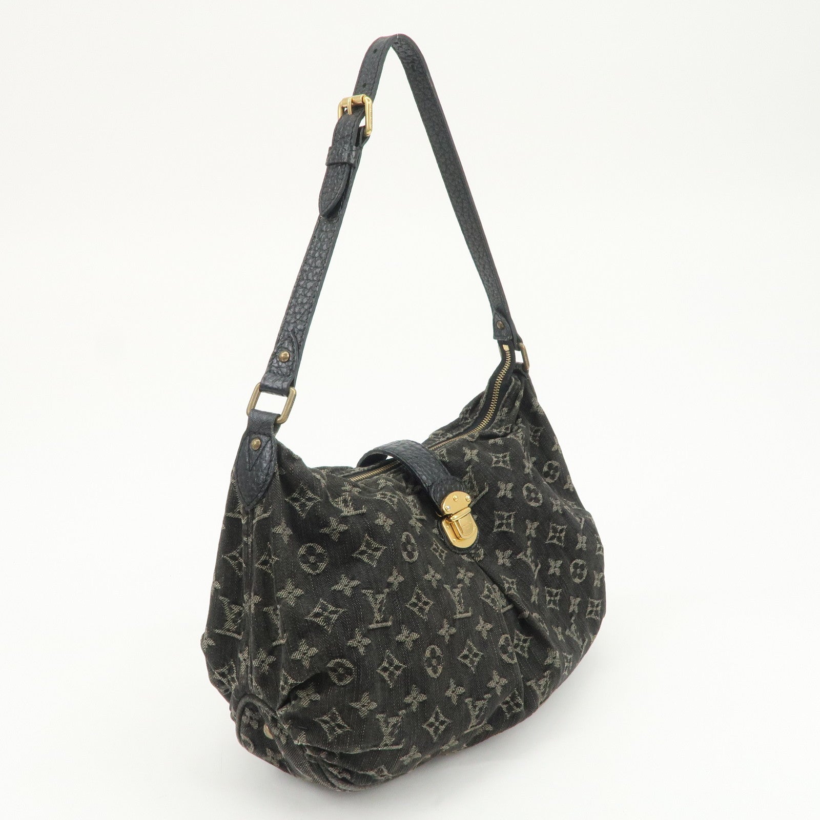 Louis Vuitton Monogram Denim Slightly Shoulder Bag Noir M95835