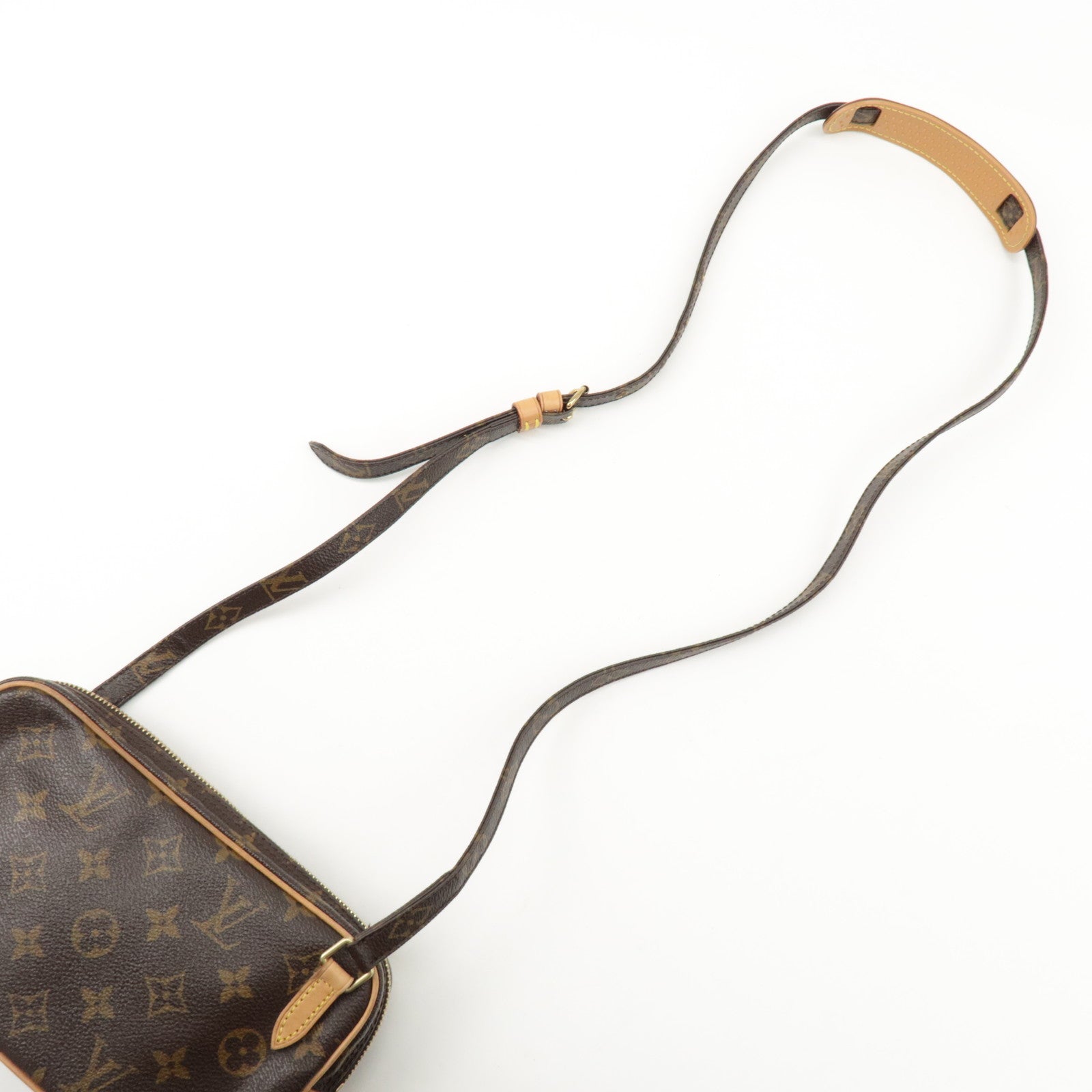 Louis Vuitton Monogram Pochette Marly Bandouliere Bag Brown M51828 Used