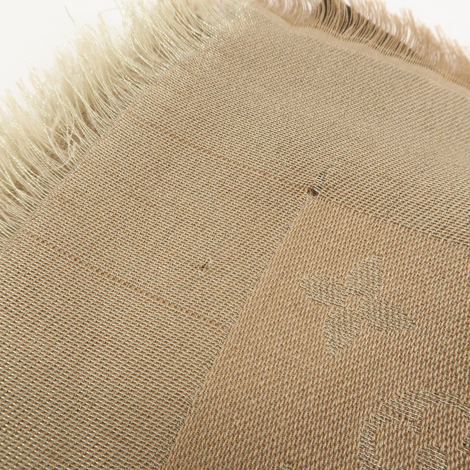 Louis Vuitton Shawl Monogram Shine Silk Rayon Scarf Beige M70459