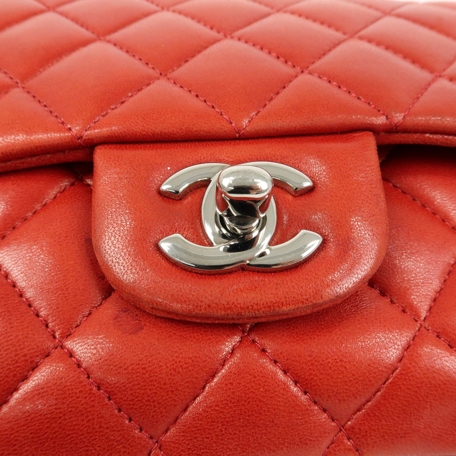 CHANEL COCO Mark Matelasse 25 Double Flap Chain Shoulder Bag A01112