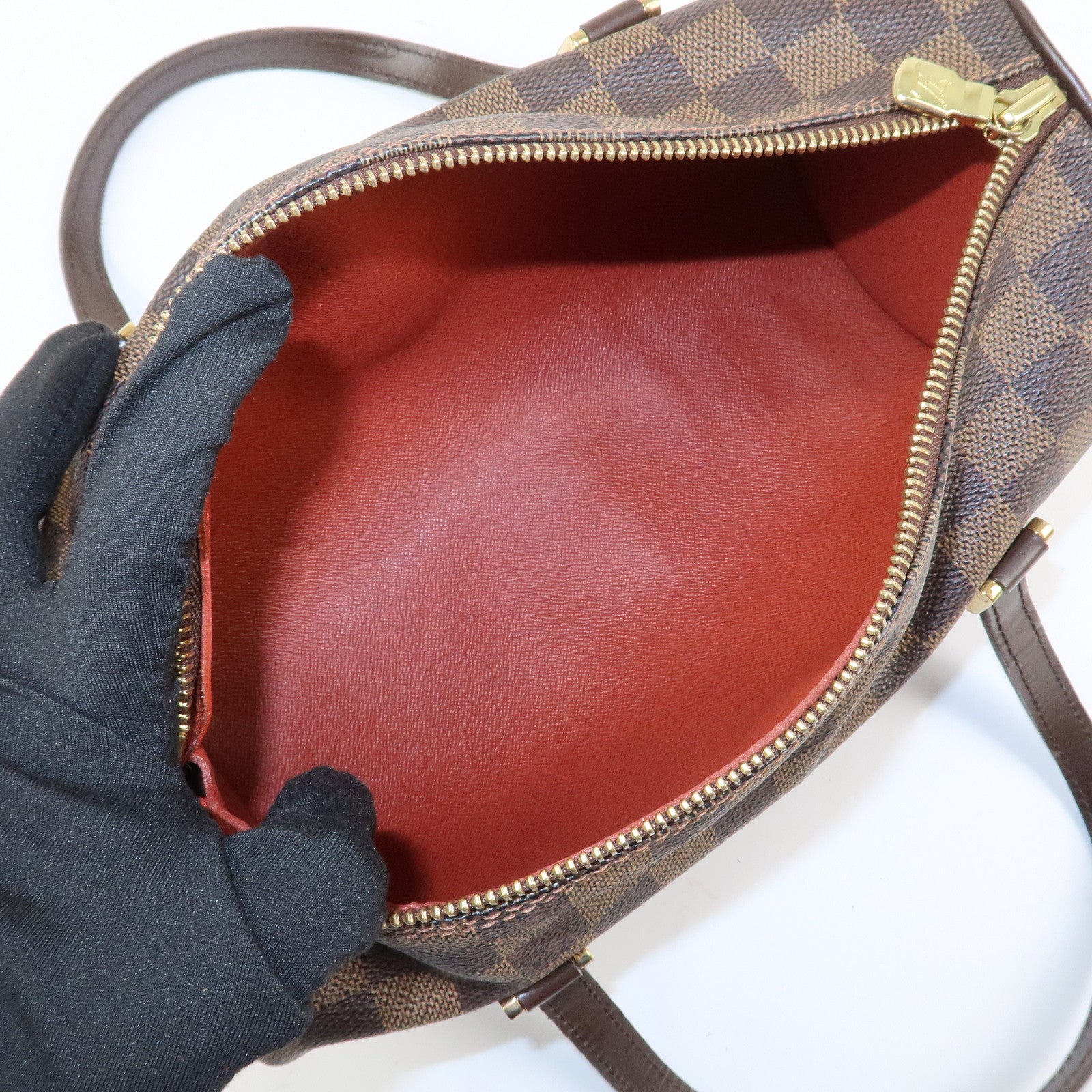 Louis Vuitton Damier Ebene Papillon 26 Hand Bag Brown N51304