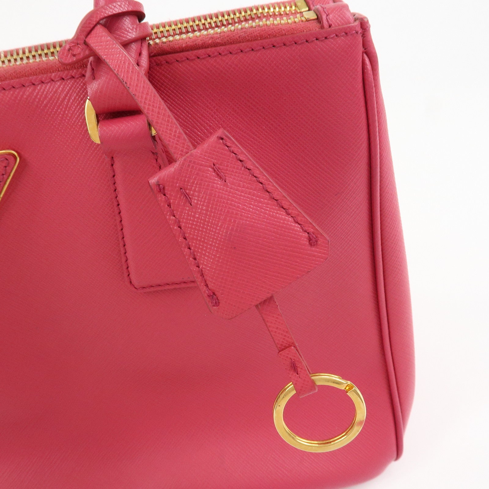 PRADA Saffiano Leather Galleria 2Way Hand Shoulder Bag Pink 1BA863