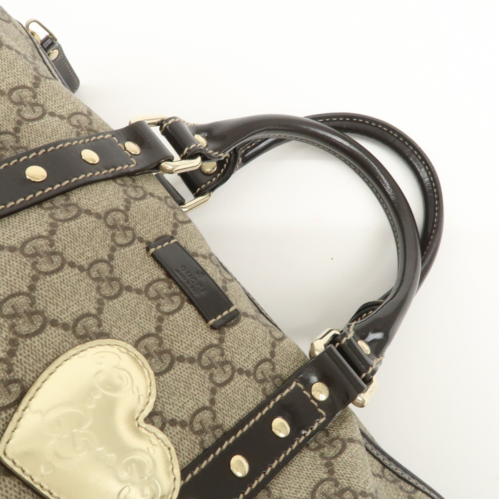 GUCCI GG Supreme Guccissima GG Plus Histoire Boston Bag 193603