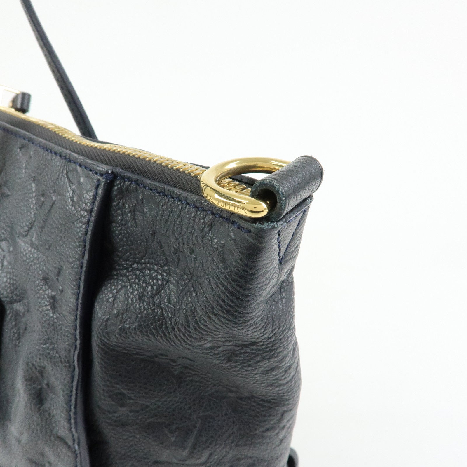 Louis Vuitton Monogram Empreinte Luminuse PM Tote Bag Navy M93410