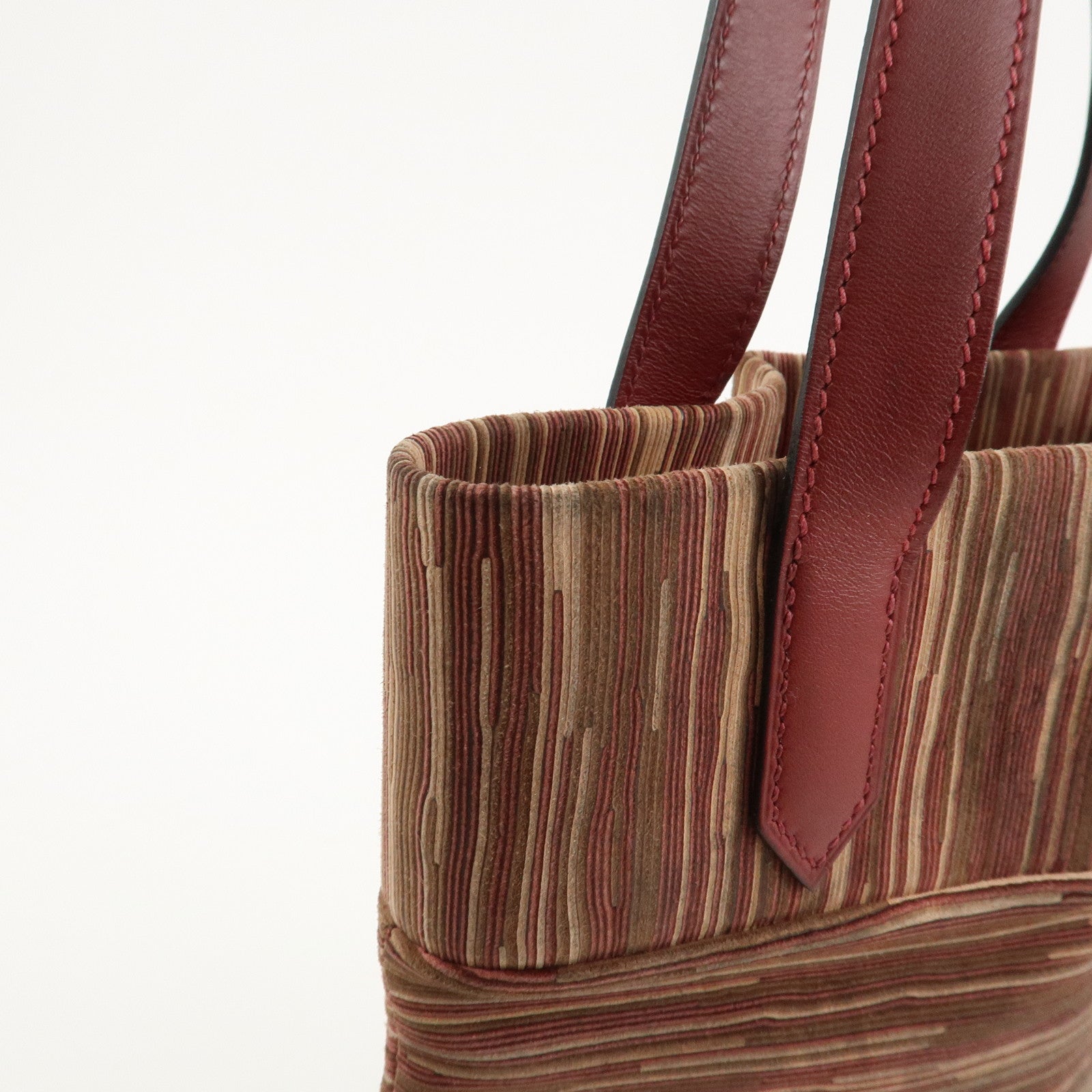 HERMES Leather Vibrato Jules Hand Bag F Engraved Multicolor Used