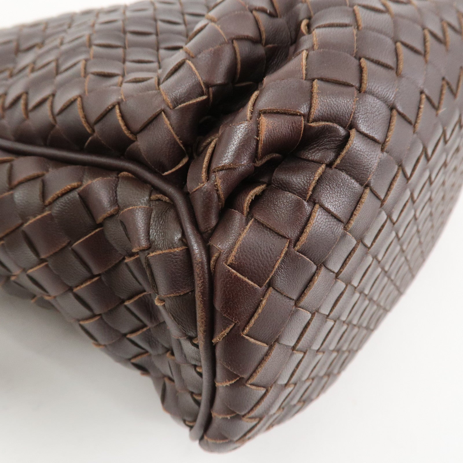 BOTTEGA VENETA Intrecciato Nappa Leather Shoulder Bag Brown
