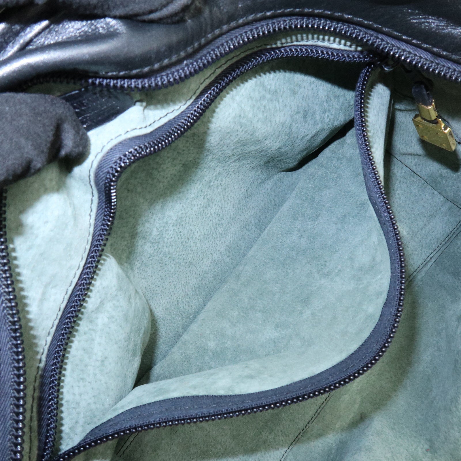 LOEWE Anagram Amazona36 Leather Hand Bag Boston Bag Black