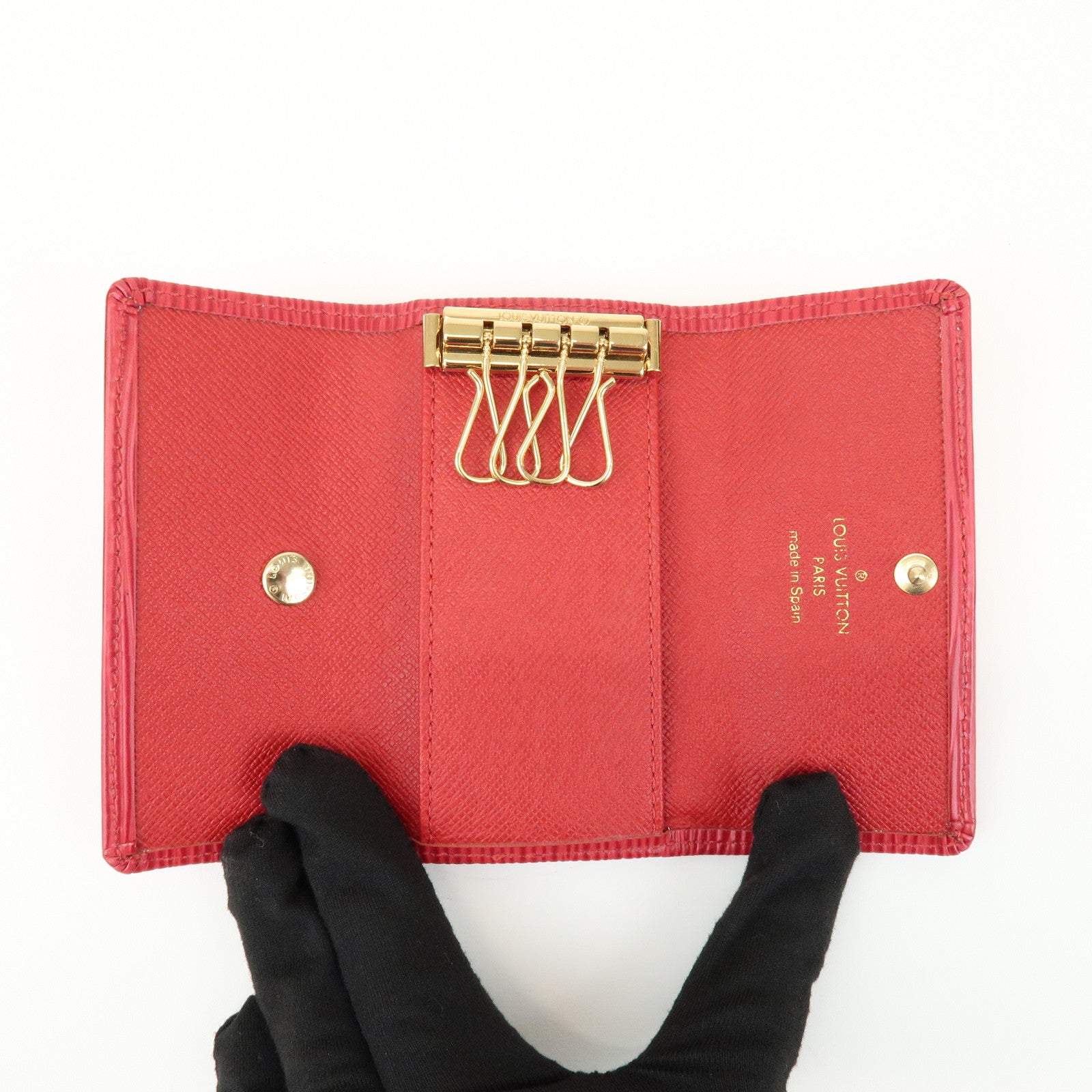 Louis Vuitton Epi Leather Multicle 4 Key Case Rouge M6382E