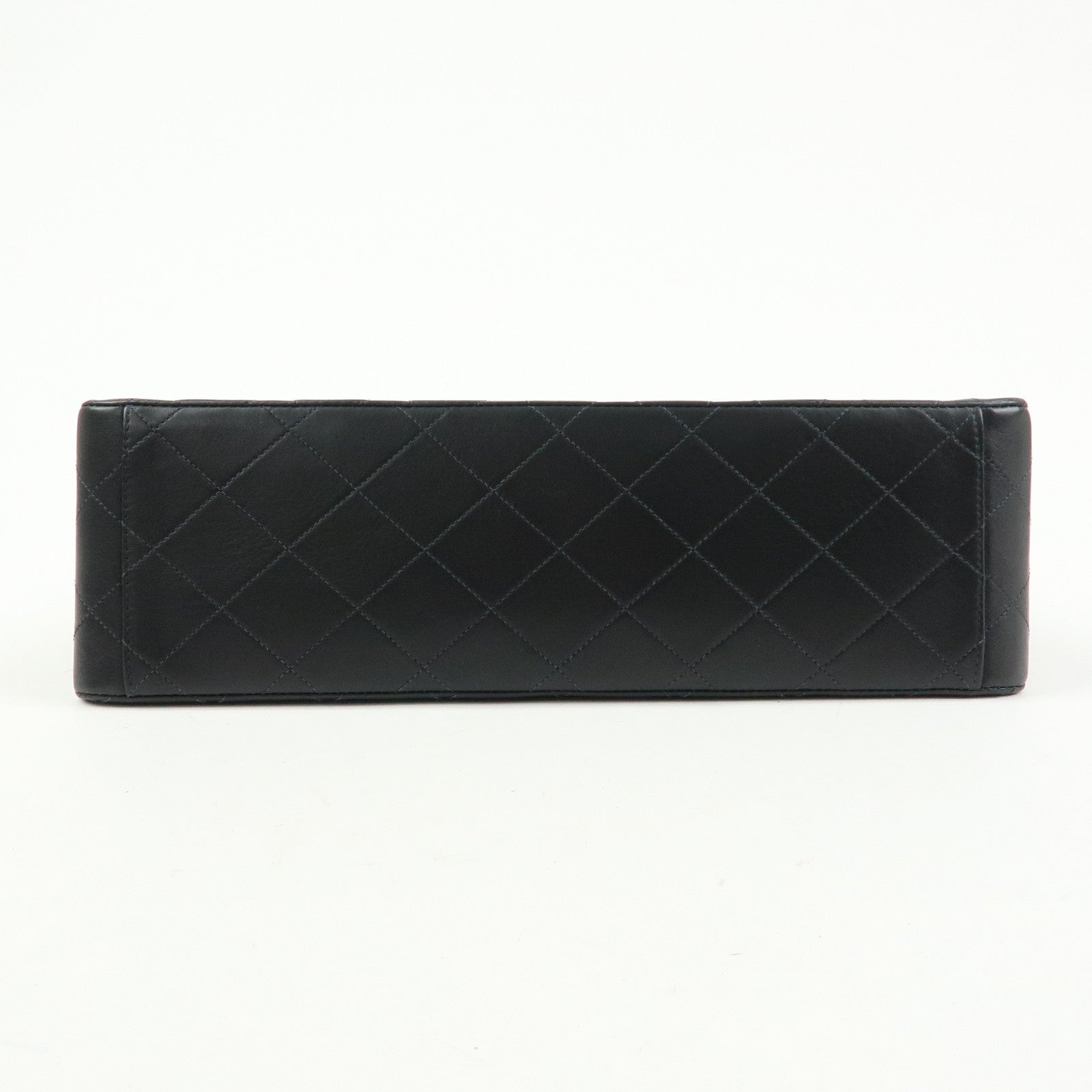 CHANEL Jumbo Matelasse 34 Lamb Skin Flap Shoulder Bag Black A01094