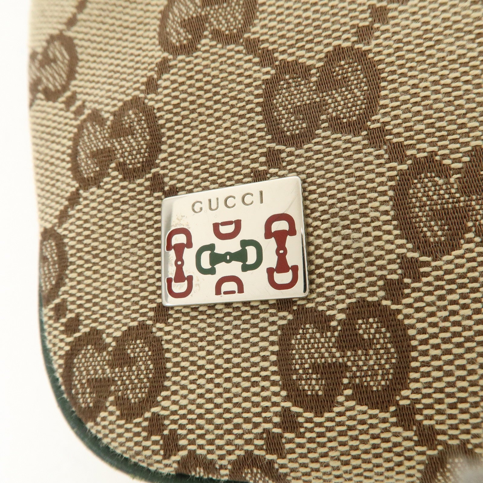 GUCCI Sherry GG Canvas Leather Shoulder Bag Hand Bag Beige 145813