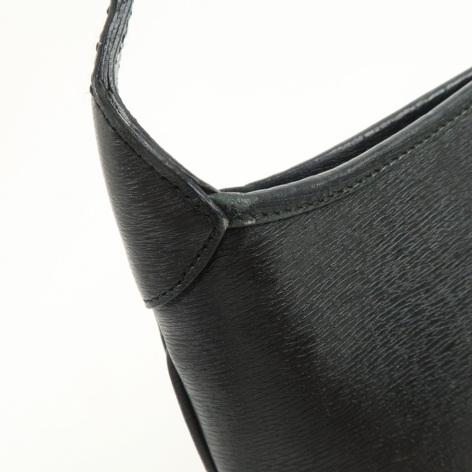 GUCCI Bamboo Leather Kandinsky Shoulder Bag Black 001・4060・002058