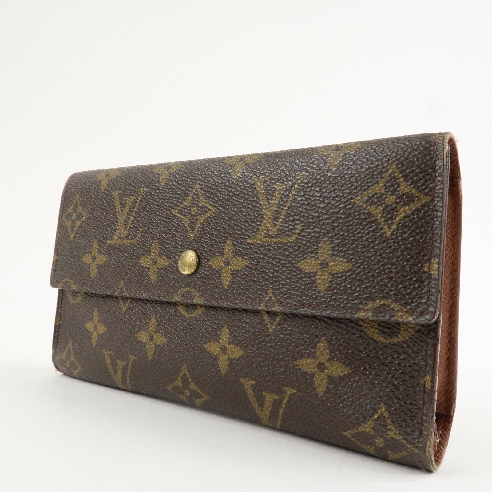 Louis Vuitton Set of 2 Monogram Canvas Long Wallet M61215 Used