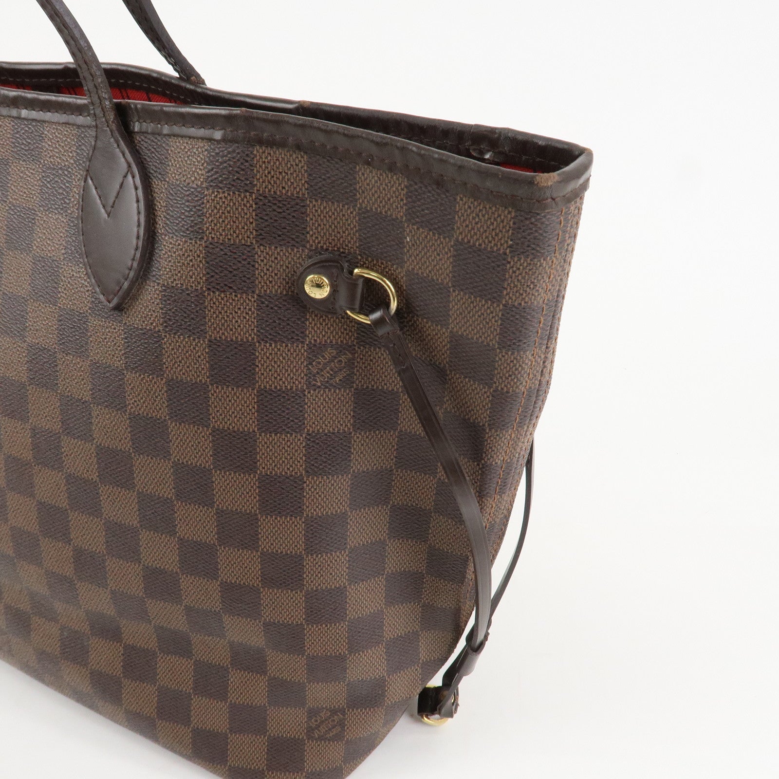 Louis Vuitton Damier Ebene Canvas Neverfull MM Tote Bag N51105 Used