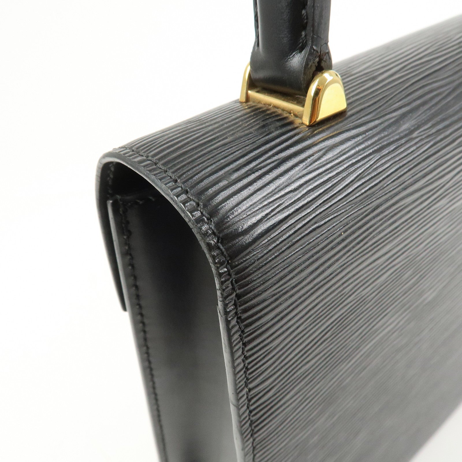 Louis Vuitton Epi Leather Malesherbes Hand Bag Noir M52372
