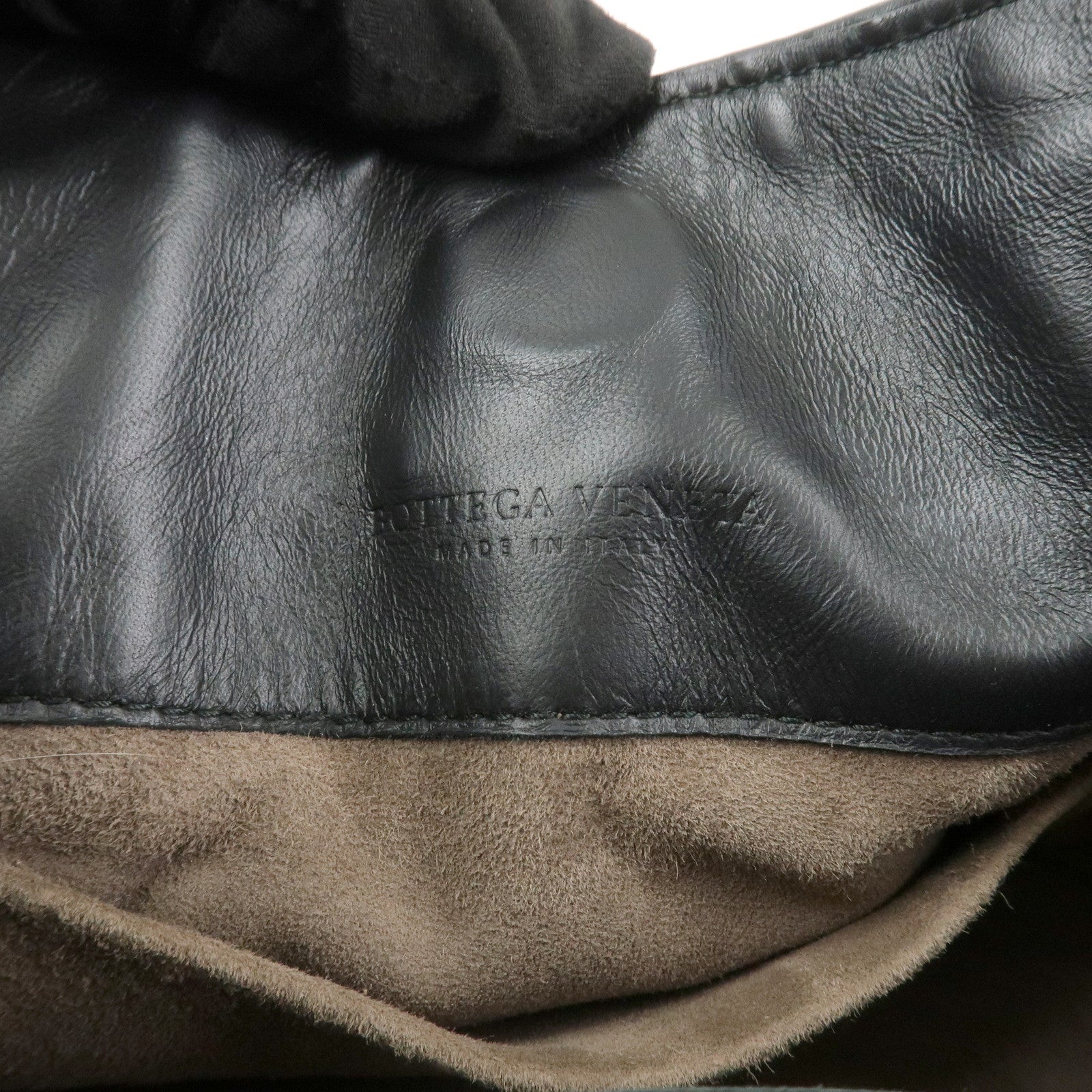 BOTTEGA VENETA Intrecciato Leather Tote Bag Hand Bag Black