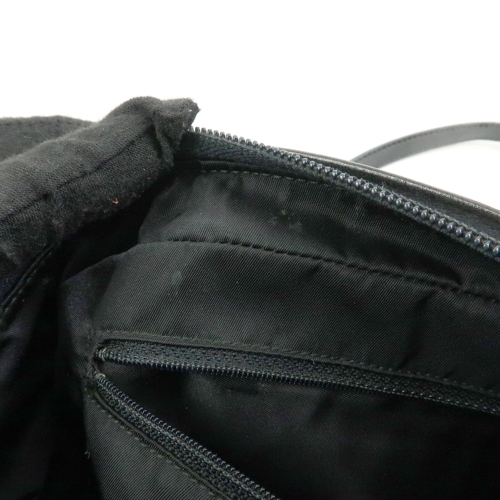 Christian Dior Canvas Patent Leather Boston Bag Hand Bag Brown