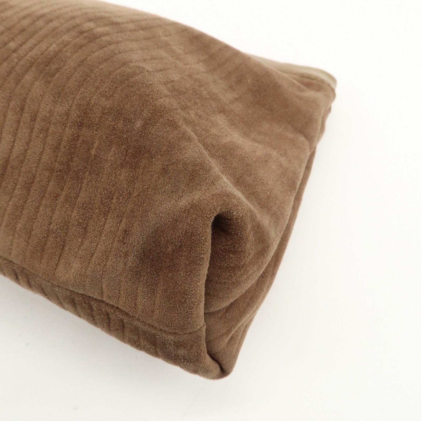 LOEWE Anagram Logo Suede Leather Clutch Bag Pouch Brown