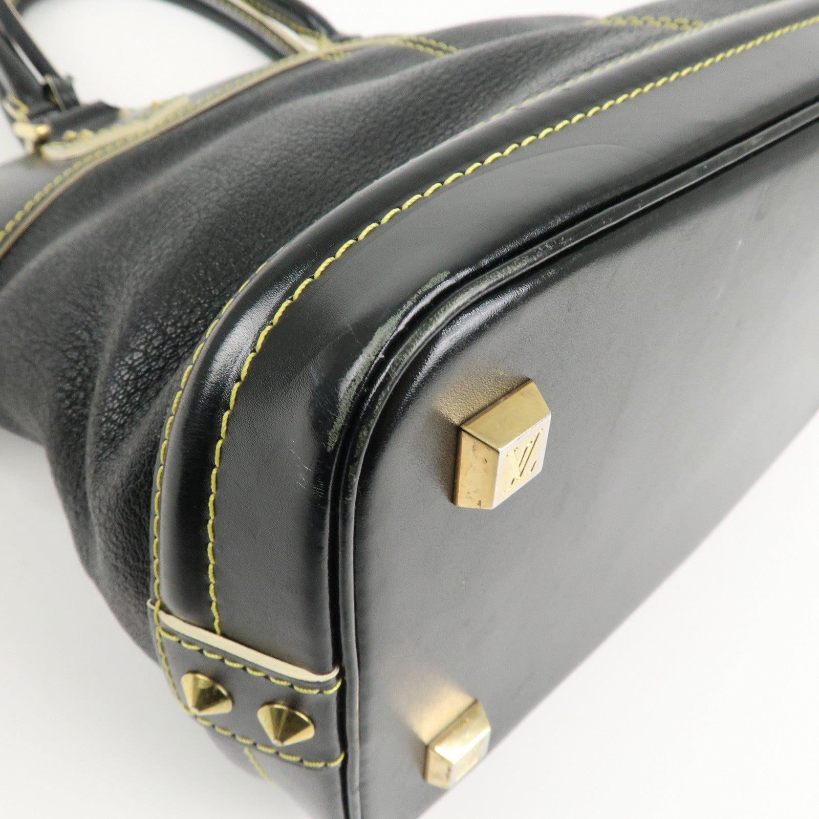 Louis Vuitton Suhali LockIt PM Hand Bag Tote Bag Black M91888 Used