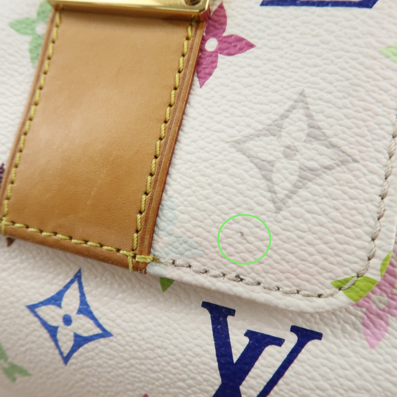 Louis Vuitton Monogram Multicolor Speedy 30 Hand Bag Blanc M92643 Used