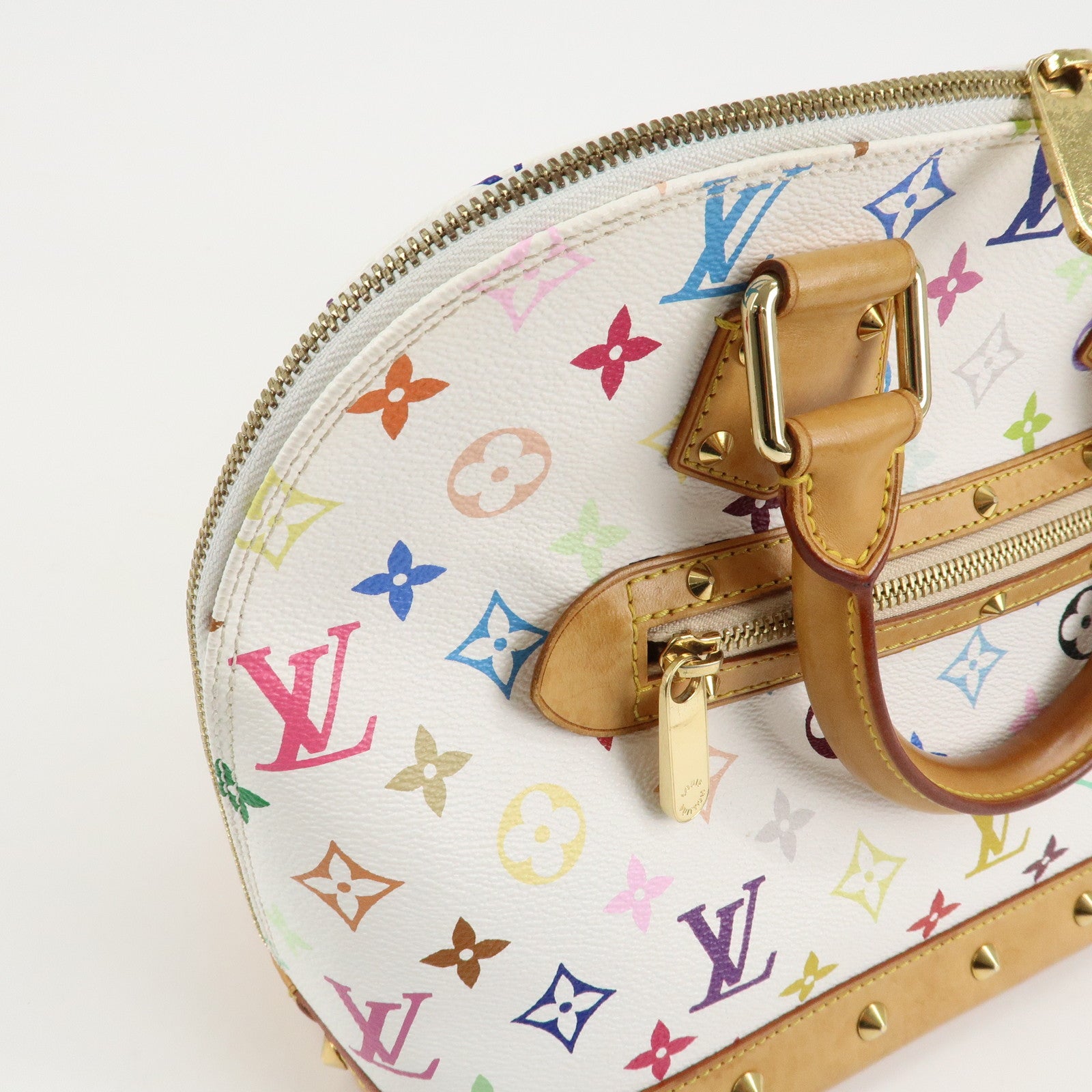 Louis Vuitton Monogram Multicolor Alma PM Hand Bag Blanc M92647 Used