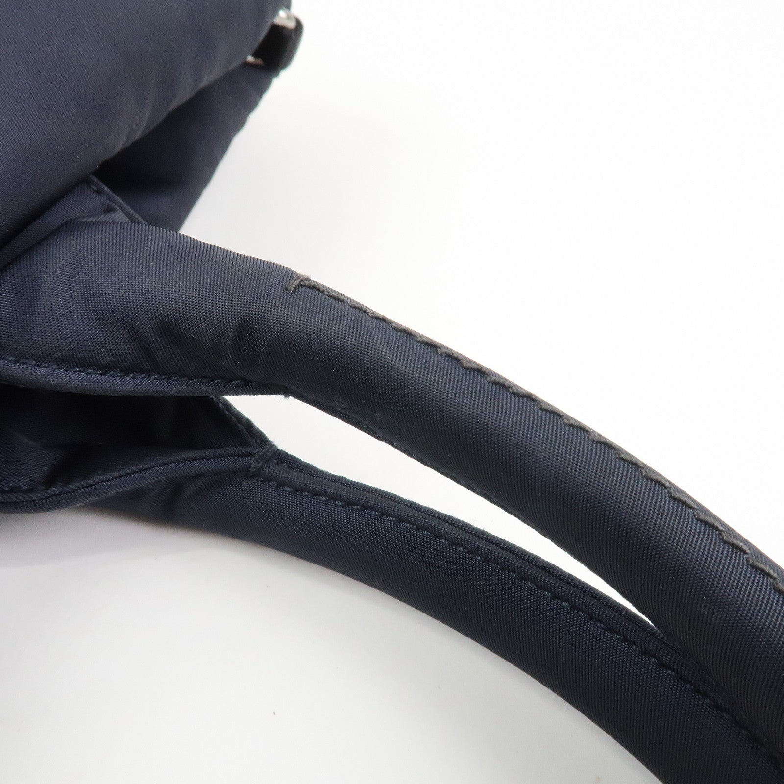 PRADA Nylon 2 Way Bag Hand Bag Shoulder Bag Black Navy BR4521