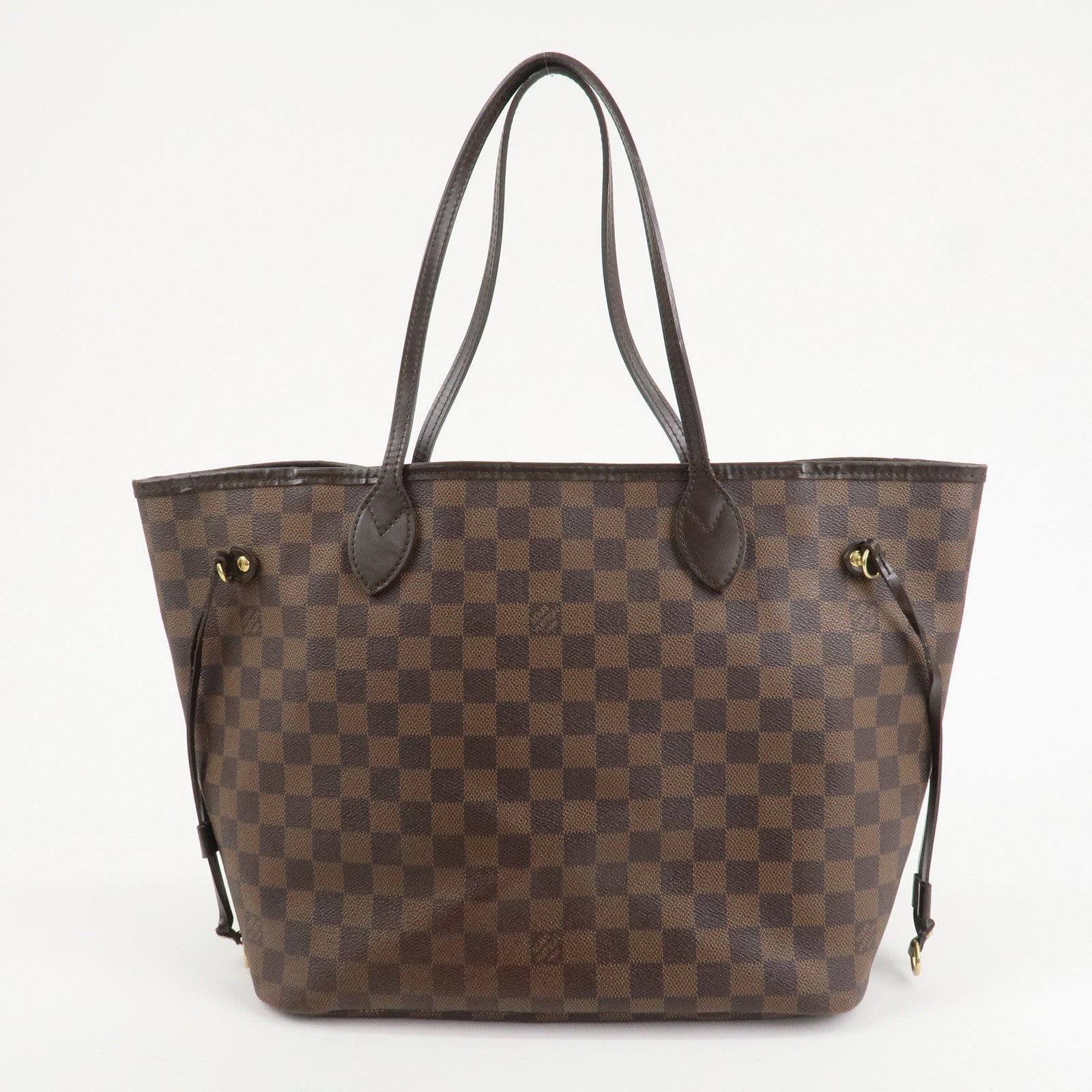 Louis Vuitton Damier Ebene Canvas Neverfull MM Tote Bag N51105 Used