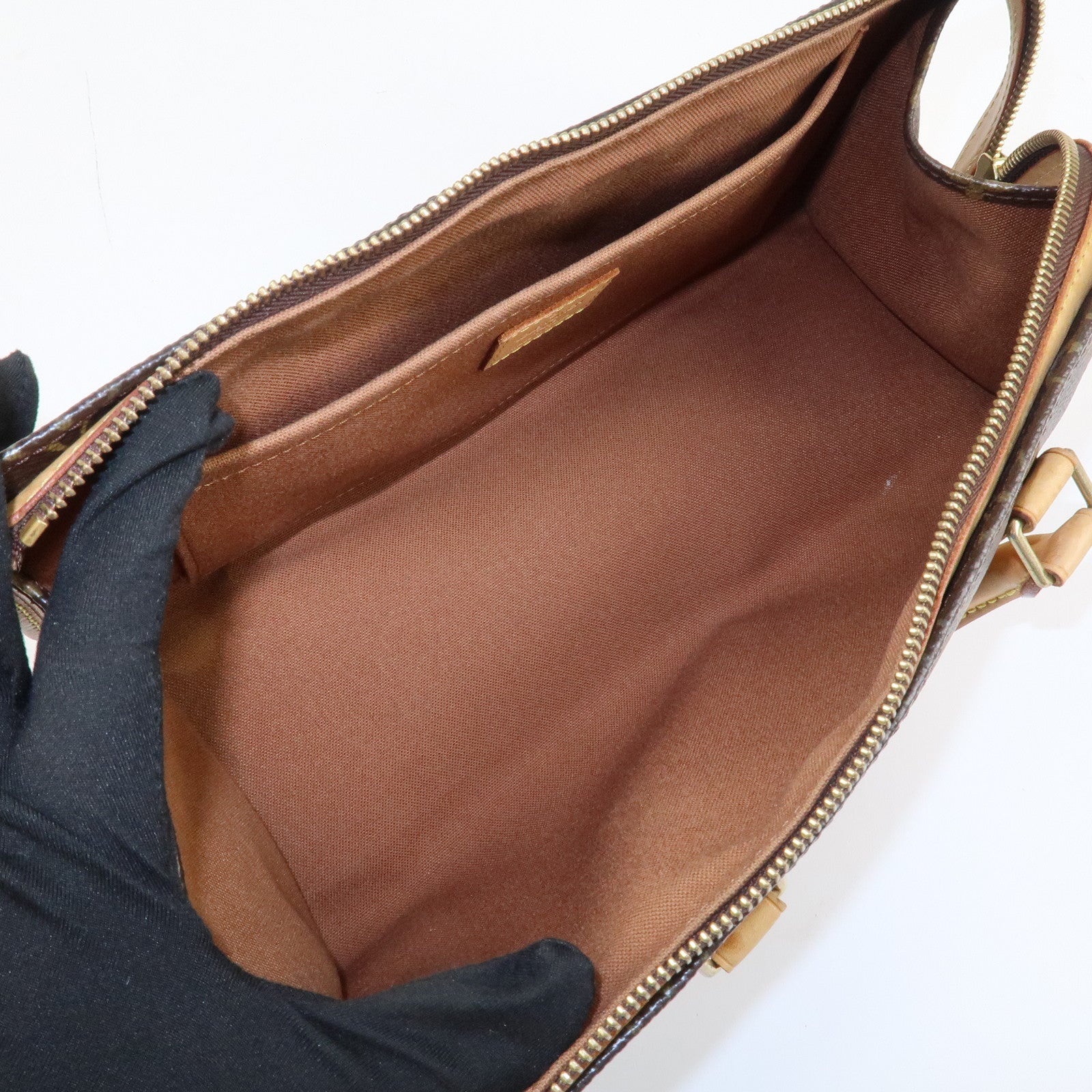 Louis Vuitton Monogram Popincourt Hand Bag Brown M40009 Used