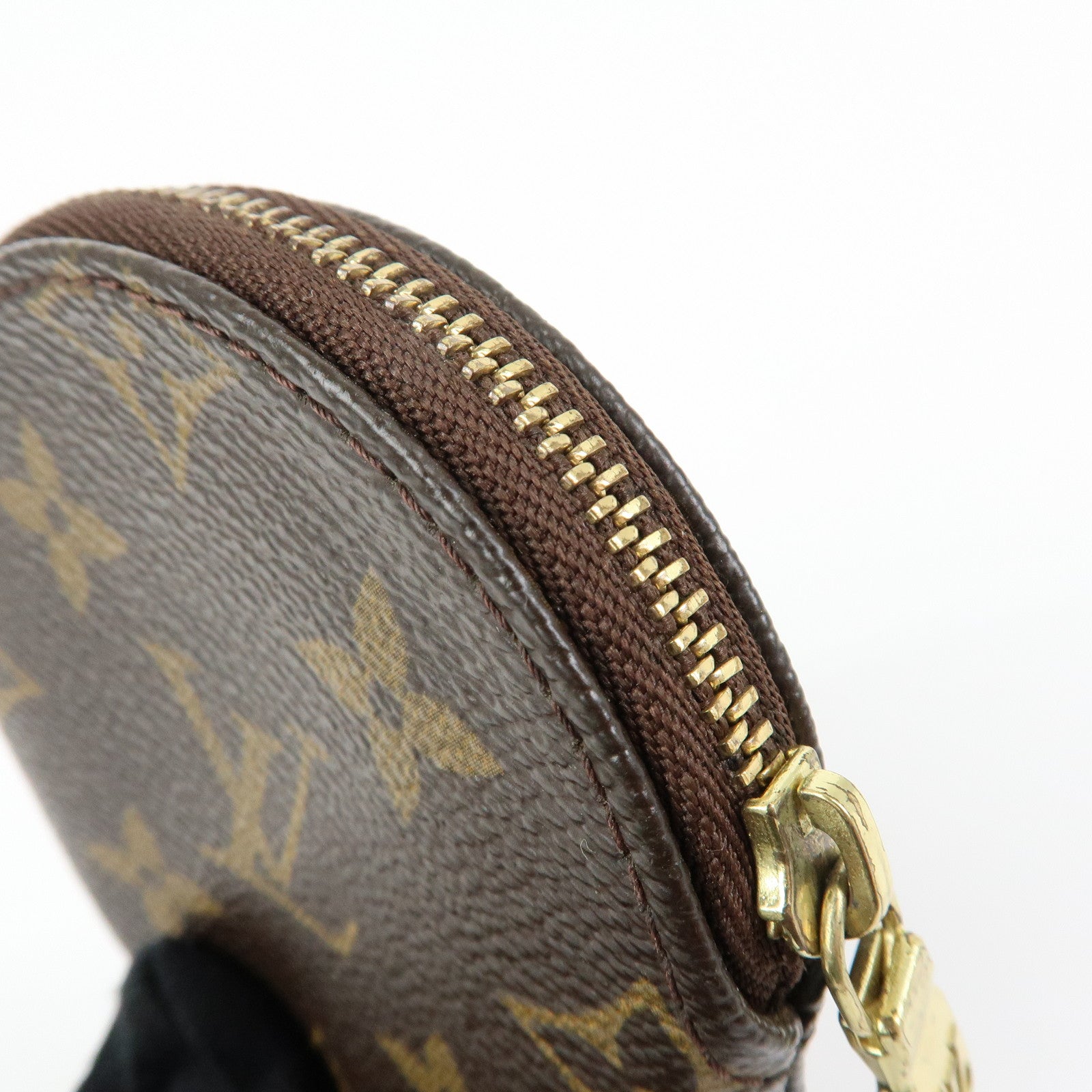 Louis Vuitton Monogram Porte Monnaie Rond Coin Case Brown M61926