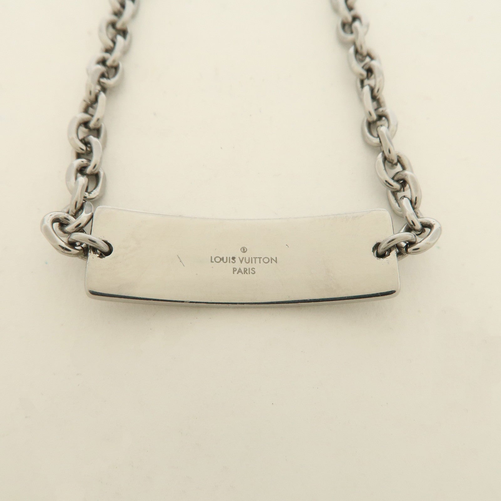 Louis Vuitton Monogram Metal Bracelet Bold Silver M00681