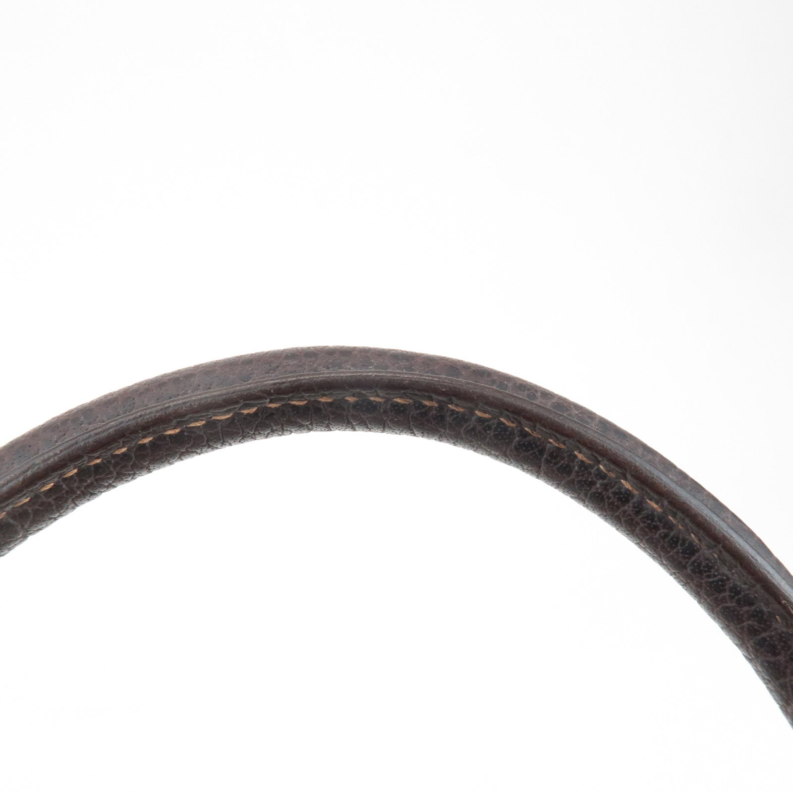 HERMES Garden Party PM Toile Ash H Stamped Leather Tote Bag Used