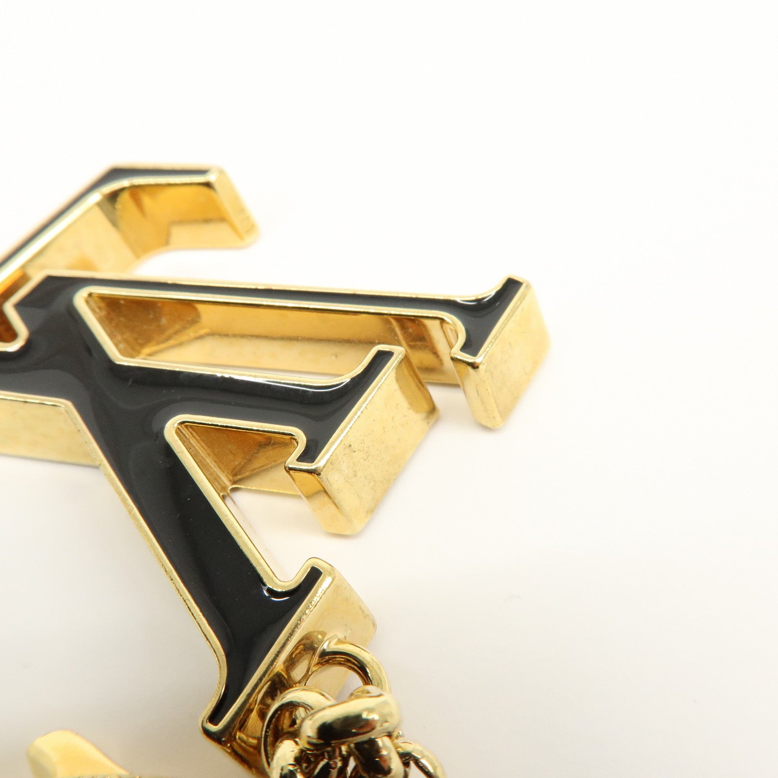 Louis Vuitton Fleur de Monogram Key Chain Bag Charm Gold M67119