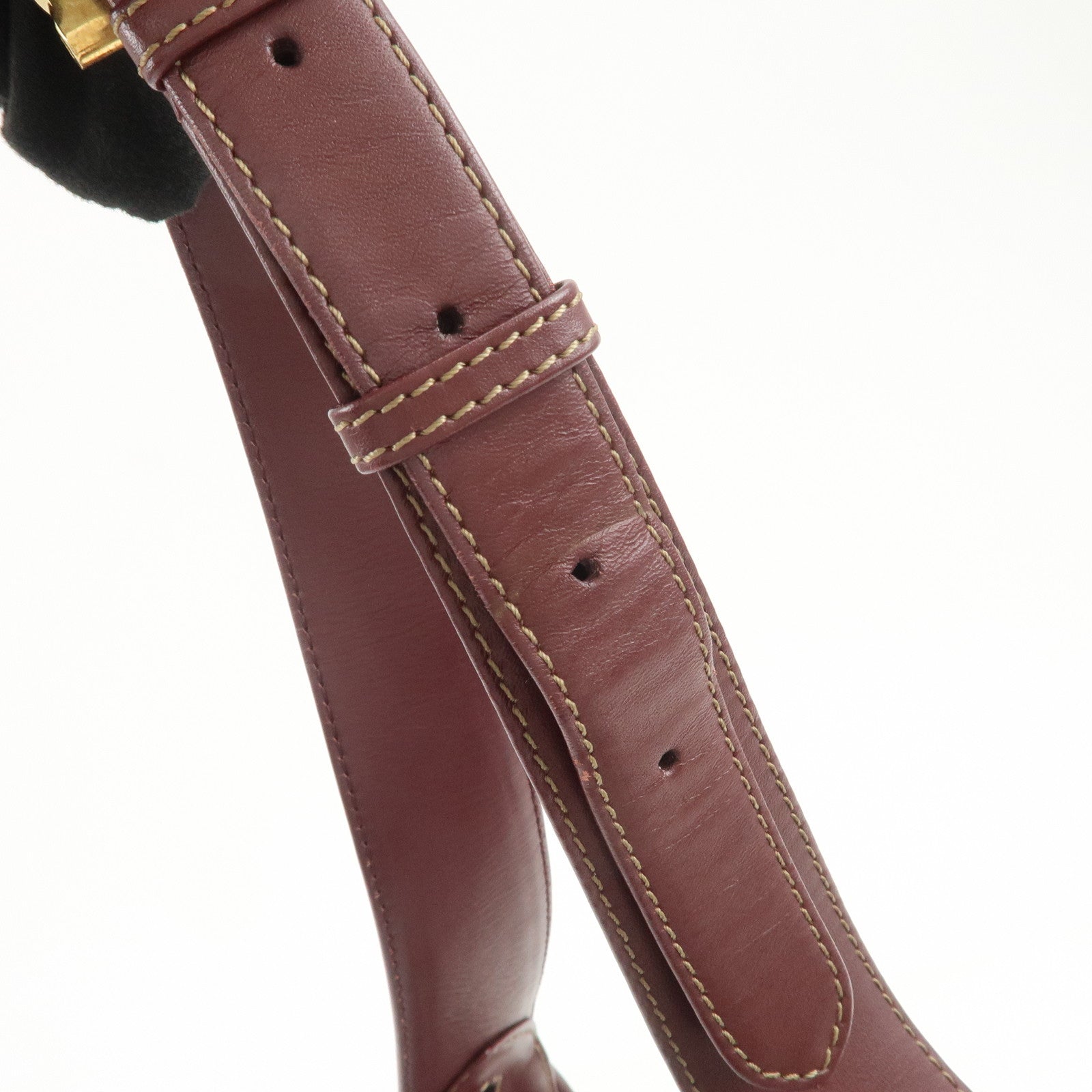 Cartier Must de Cartier Leather Shoulder Bag Bordeaux