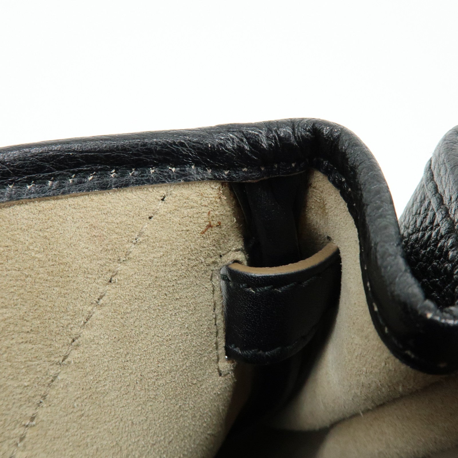 SAINT LAURENT PARIS YSL Y Line Calf Leather Tote Bag Black 168462