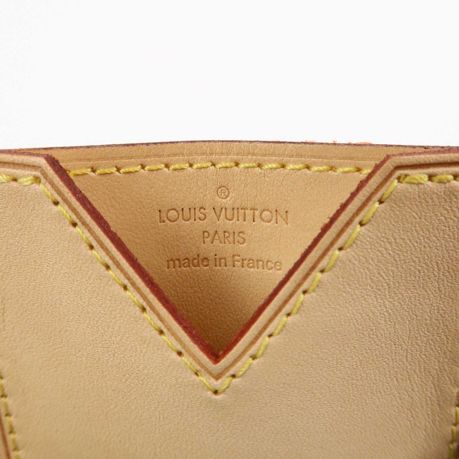 Louis Vuitton Porte-Carte Trunk Leather Card Case Beige M62363