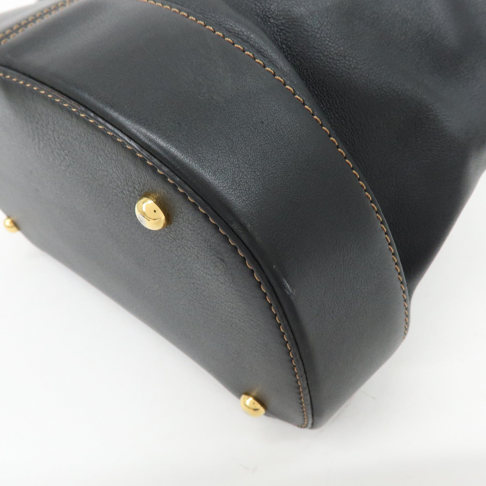 LOEWE Anton Leather Backpack Rucksuck Black