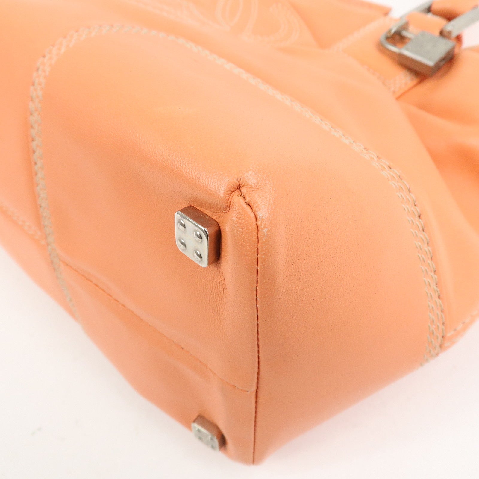 LOEWE Anagram Nappa Leather Hand Bag Tote Bag Pink