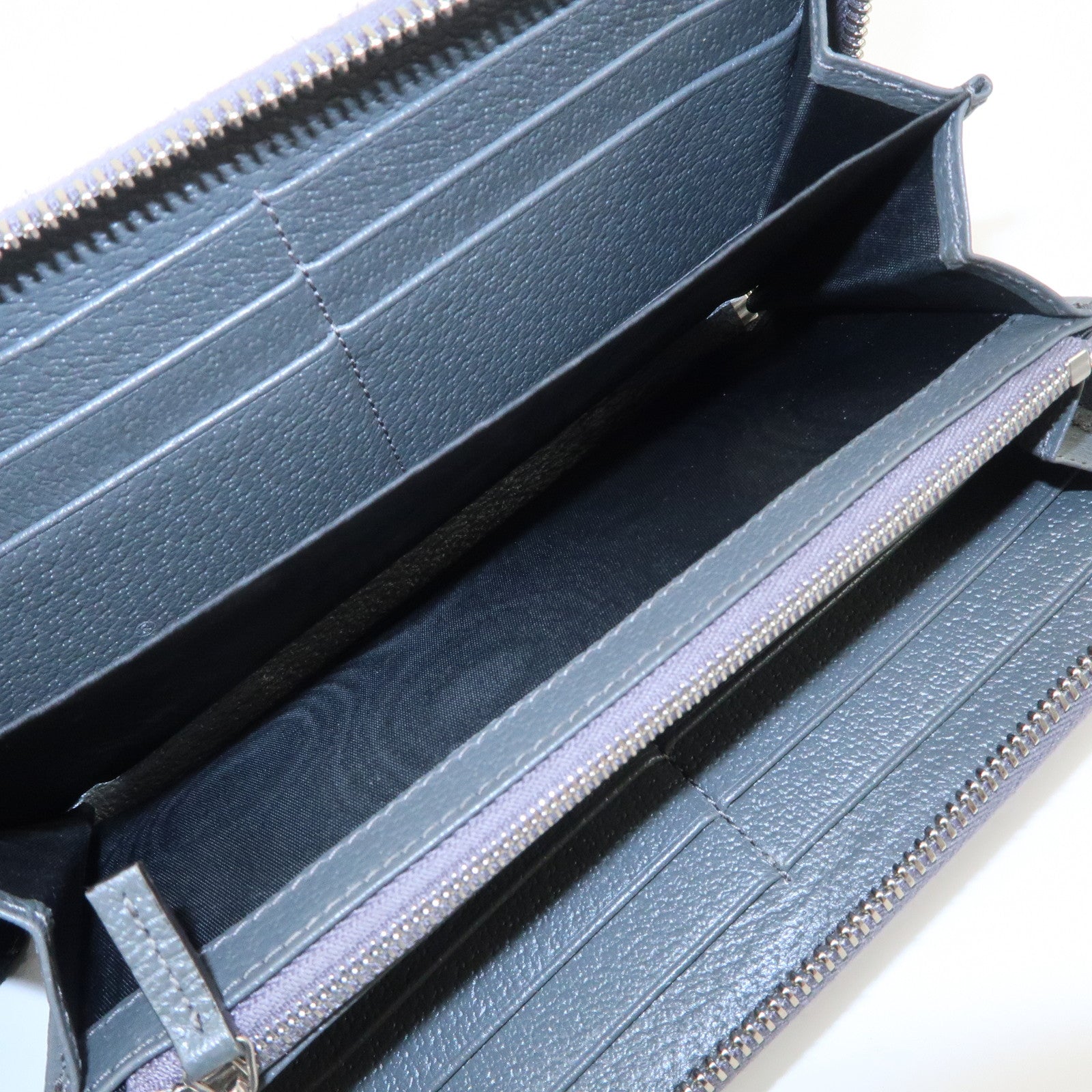 GUCCI Interlocking G GG Supreme Leather Round Zippy Wallet 701423 Used