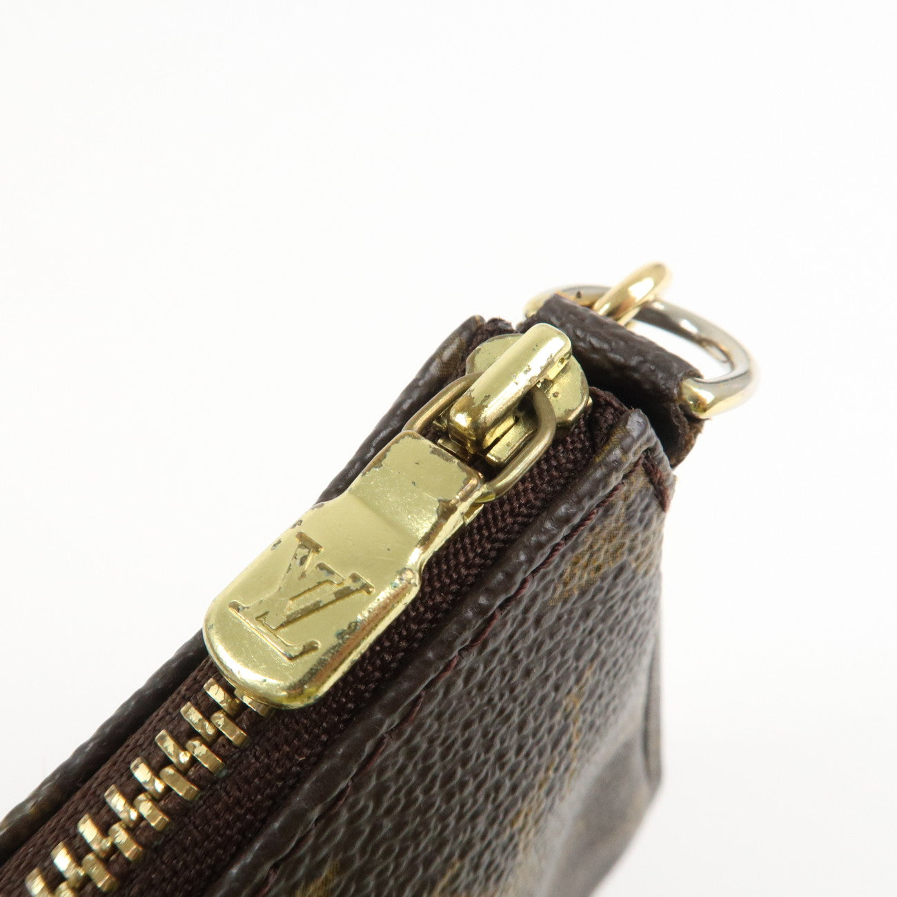 Louis Vuitton Monogram Pochette Accessoires Hand Bag Brown M51980 Used