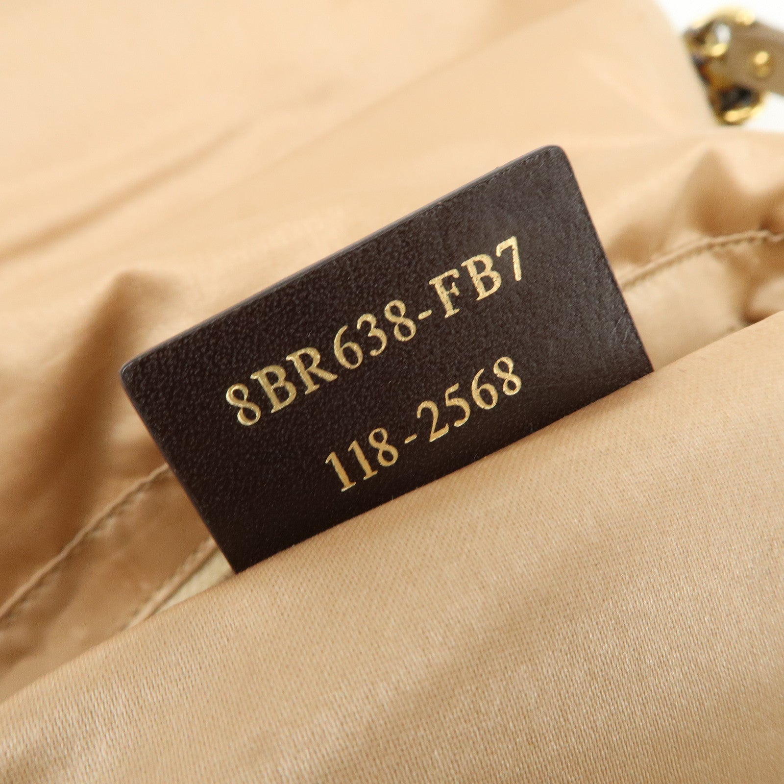 FENDI Big Mamma Baguette Leather Shoulder Bag Beige 8BR638