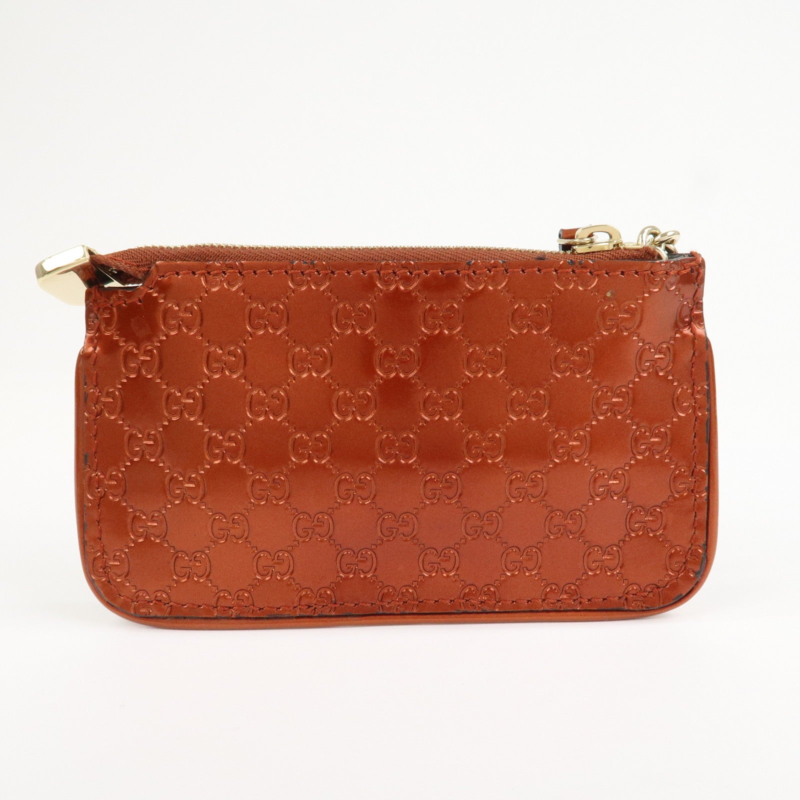 GUCCI Guccissima Leather Coin Case Key Hook Brown 233183