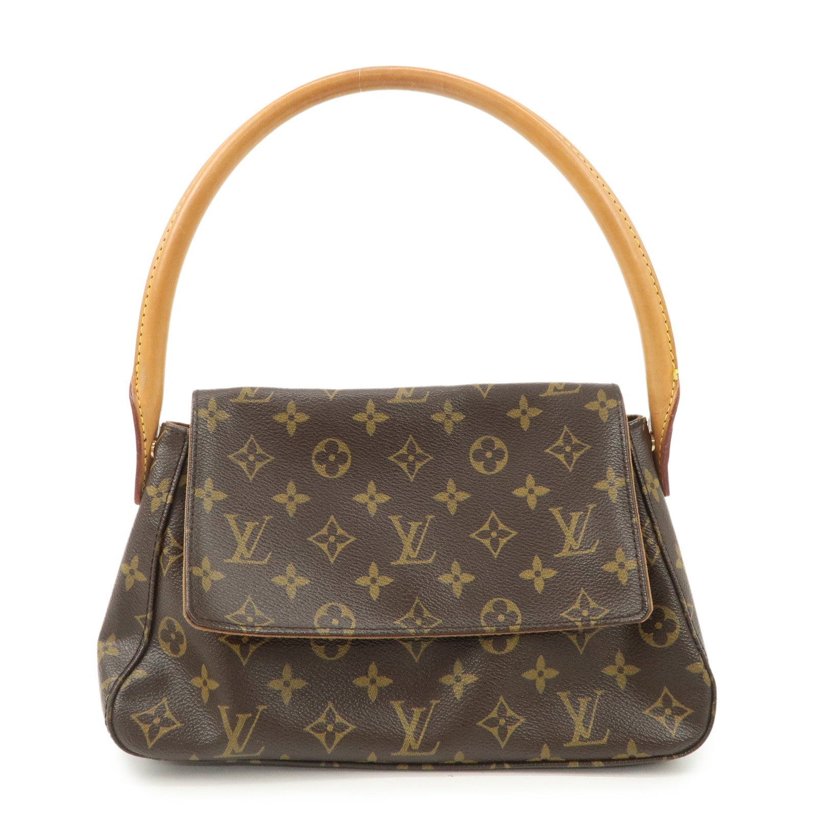 Louis Vuitton Monogram Mini Looping Shoulder Bag Brown M51147 Used
