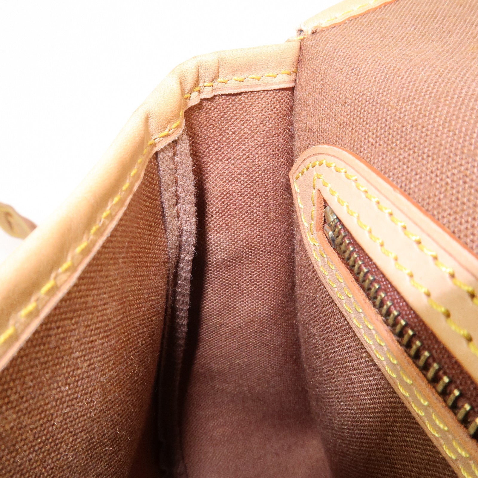 Louis Vuitton Monogram Gibeciere PM Shoulder Bag Brown M42248