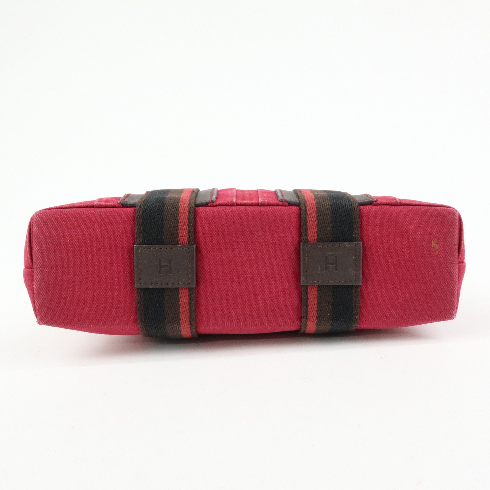 HERMES Troca Horizontal PM Canvas Tote Bag Hand Bag Pink